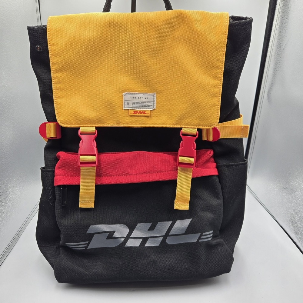 Christy Ng X DHL Colorblock Backpack Rare HTF Multiple Compartment Laptop Sleeve